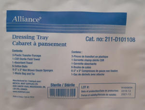 ALLIANCE D101108 Plastic Sterile dressing tray