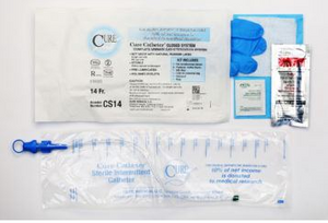 CURE Catheter® Closed System, 12 FR, 40 cm (16"), 1500 mL Collection Bag, carton of 100