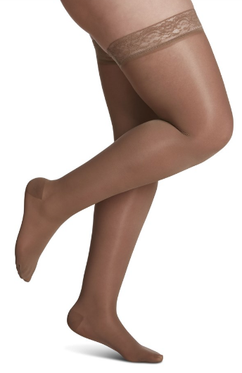 SIGVARIS Surgical Compression Stockings, thigh-high, sheer, 15-20 MMHG, size B